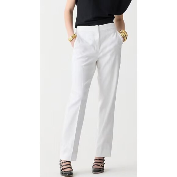 J. Crew Kate straight-leg pant in stretch linen blend Size 14 - Picture 1 of 10